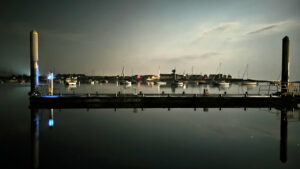 La pluie s'est calmée dans le port de Loctudy