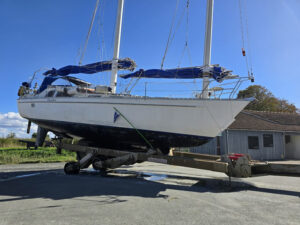 …and is towed to its designated parking place
