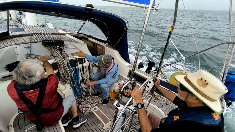 Eric manages the small chartplotter